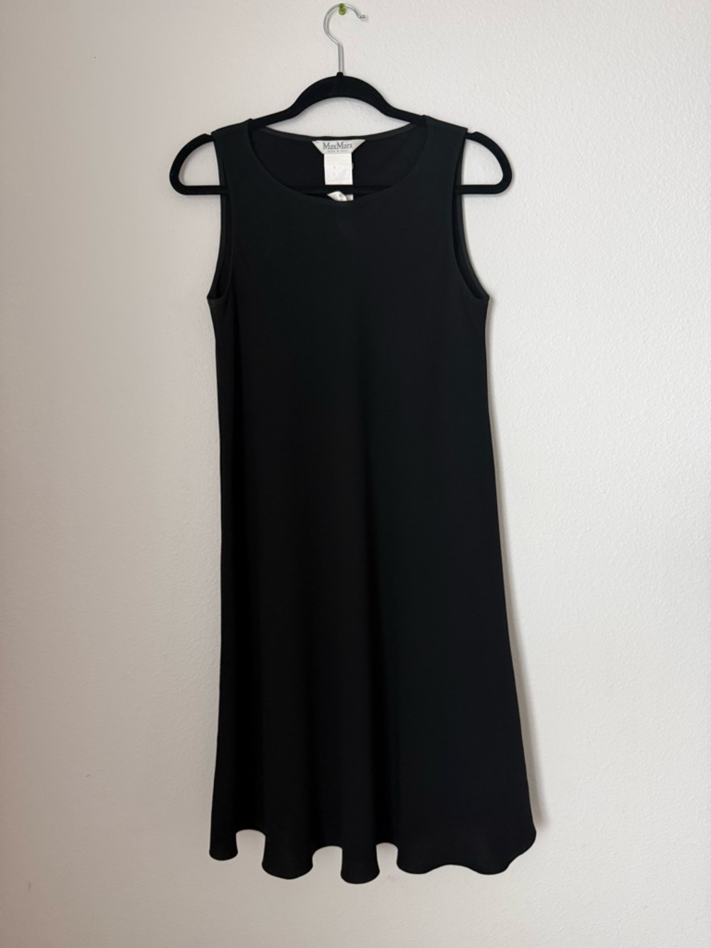 MaxMara Black Sleeveless Midi A-Line Dress V2